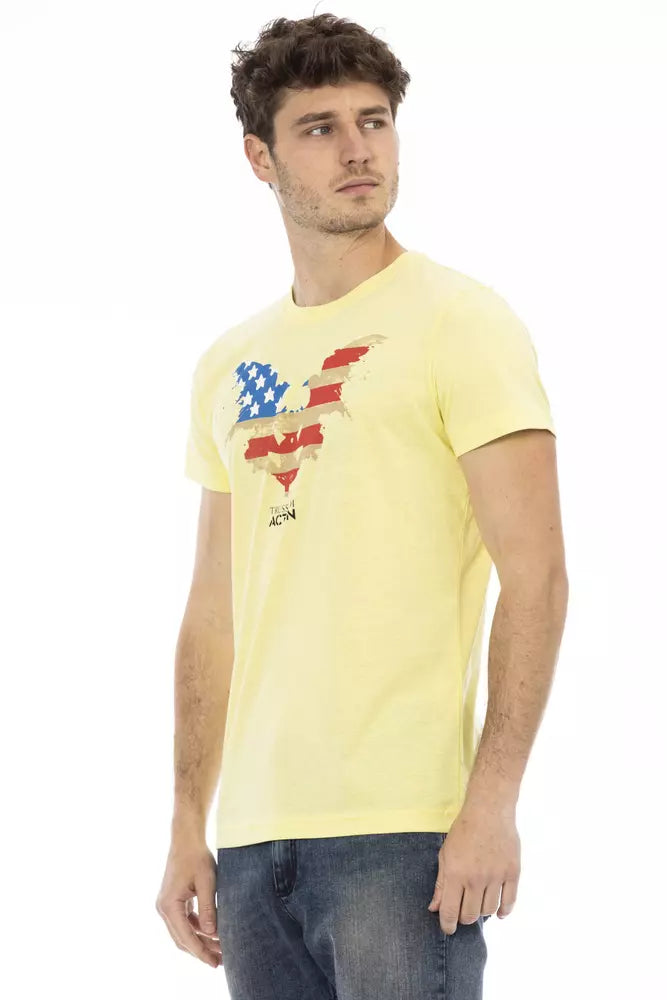 Yellow Cotton Men T-Shirt - ventzia