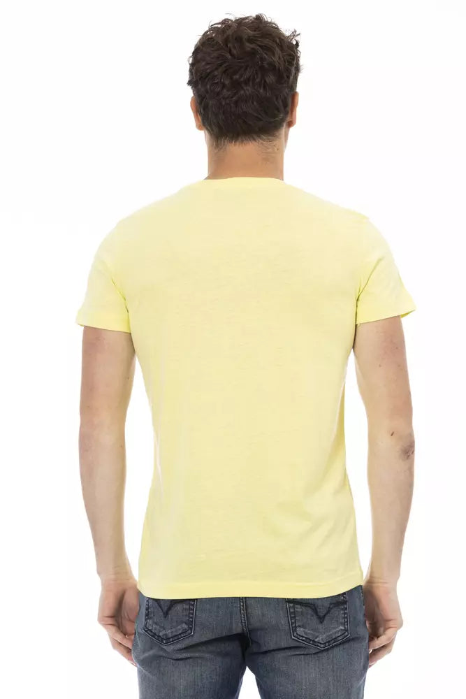 Yellow Cotton Men T-Shirt - ventzia