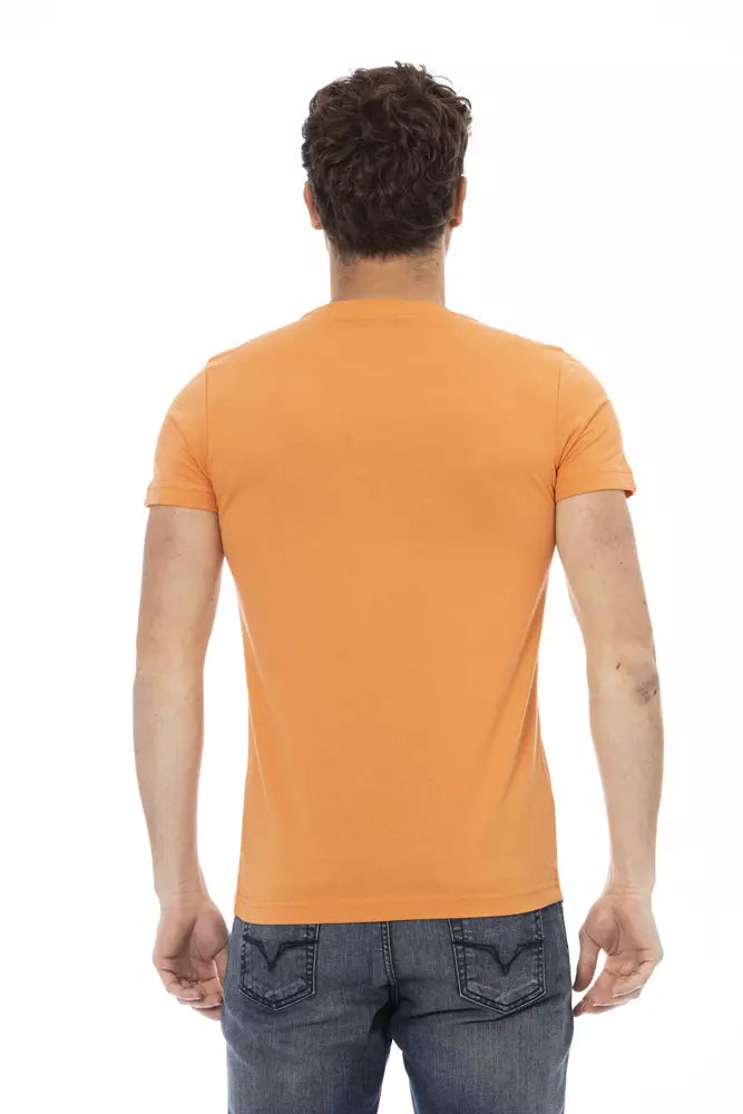 Orange Cotton Men T-Shirt - ventzia