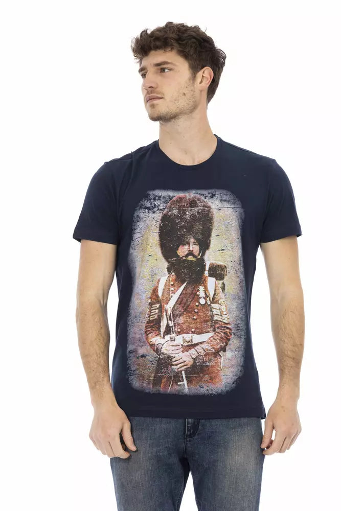 Blue Cotton Men T-Shirt - ventzia