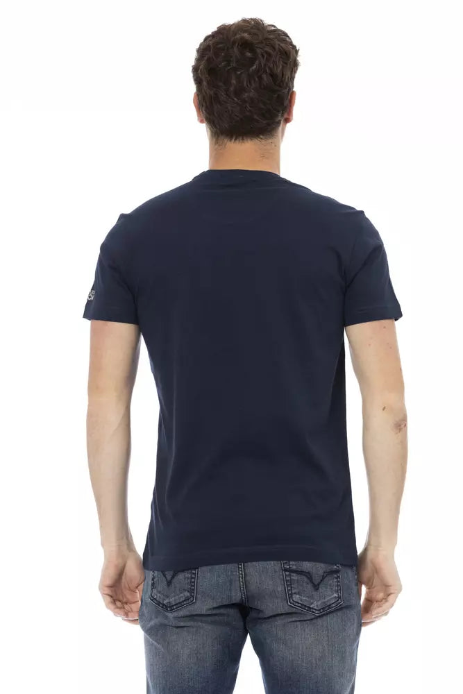 Blue Cotton Men T-Shirt - ventzia