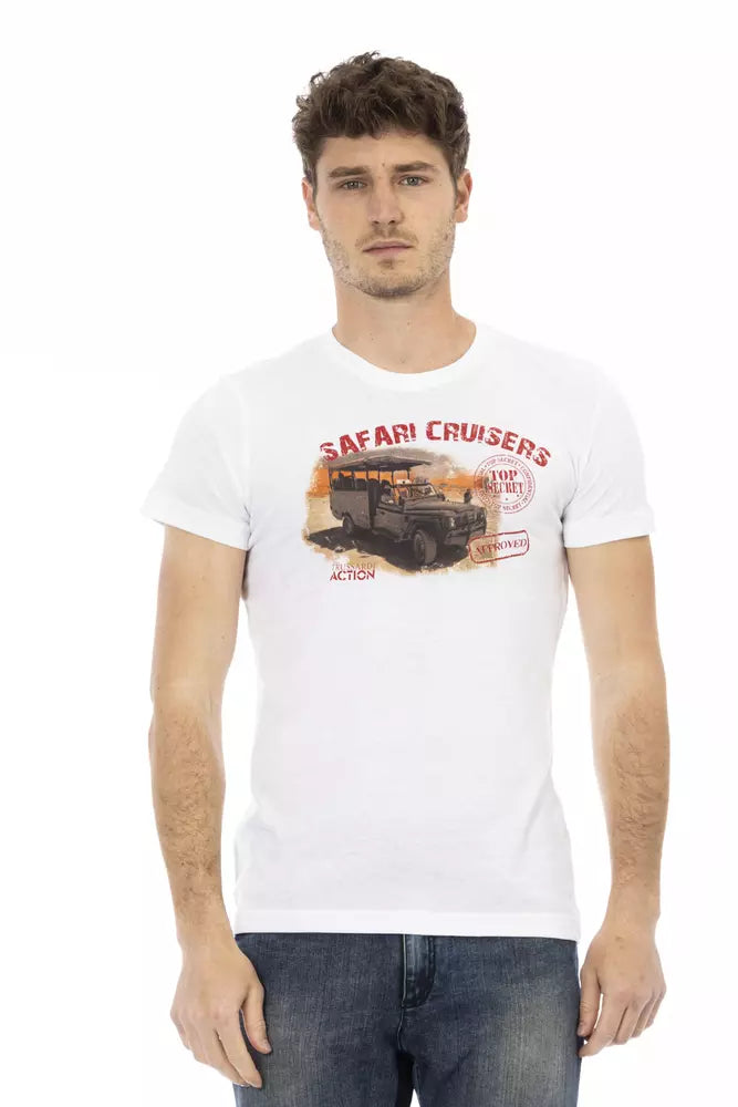 White Cotton Men T-Shirt - ventzia