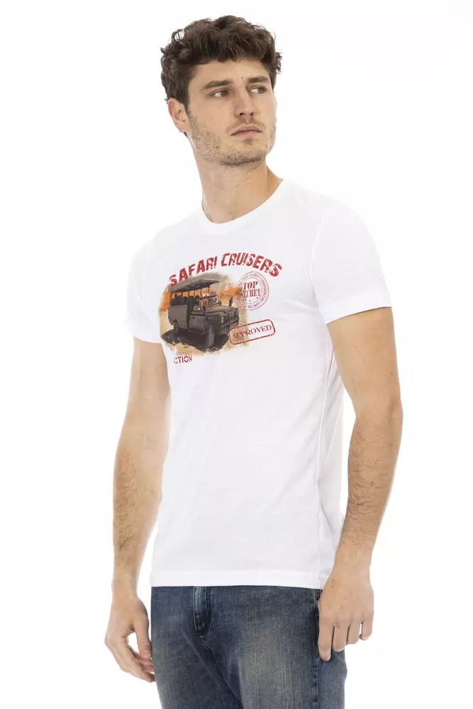 White Cotton Men T-Shirt - ventzia