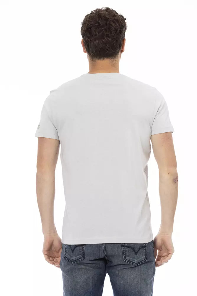 Gray Cotton Men T-Shirt - ventzia