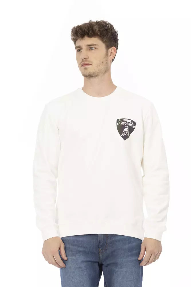 White Cotton Men's Sweater - ventzia