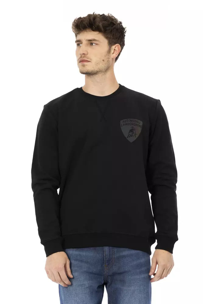 Black Cotton Men Sweater - ventzia