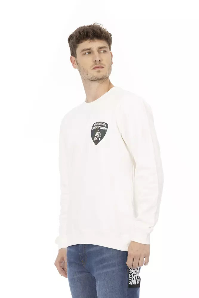 White Cotton Men's Sweater - ventzia