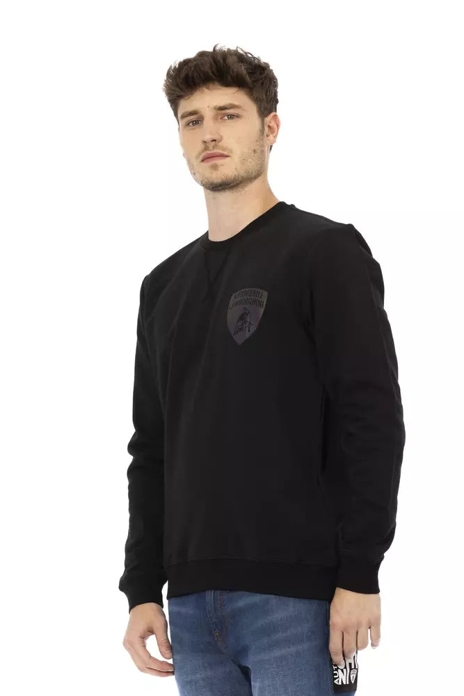 Black Cotton Men Sweater - ventzia