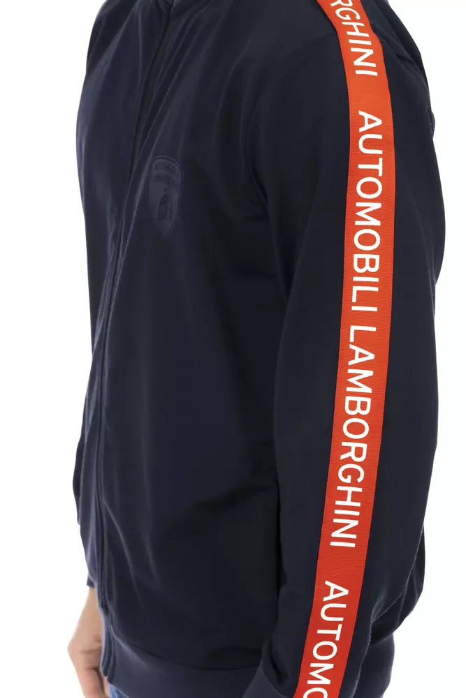 Blue Polyester Men Sweatshirt - ventzia