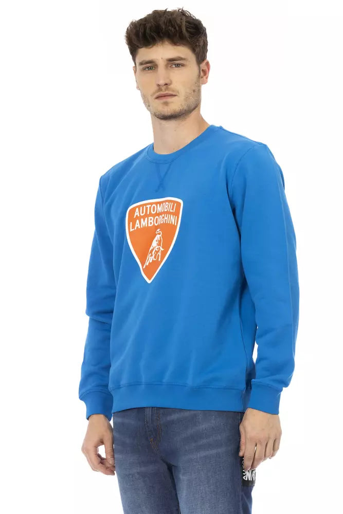Blue Cotton Men Sweater - ventzia