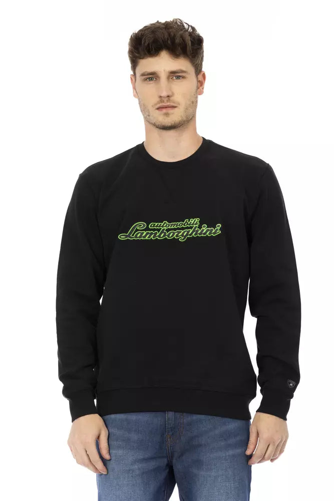 Black Cotton Men Sweater - ventzia