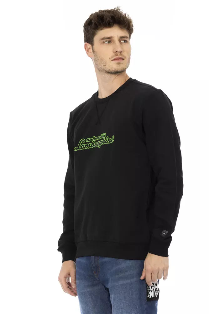 Black Cotton Men Sweater - ventzia