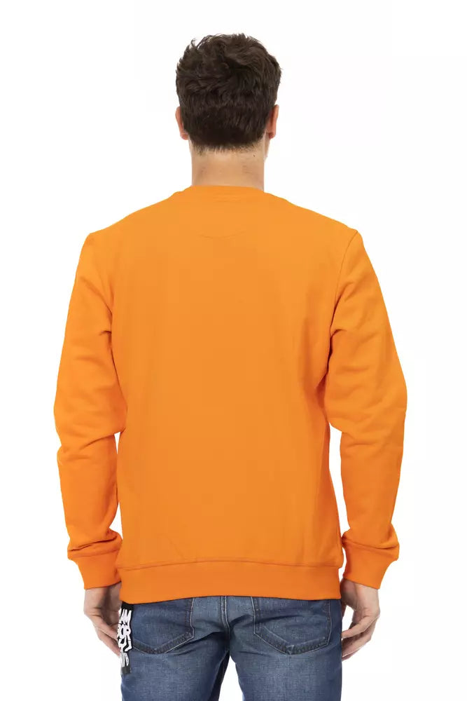 Orange Cotton Men's Sweater - ventzia