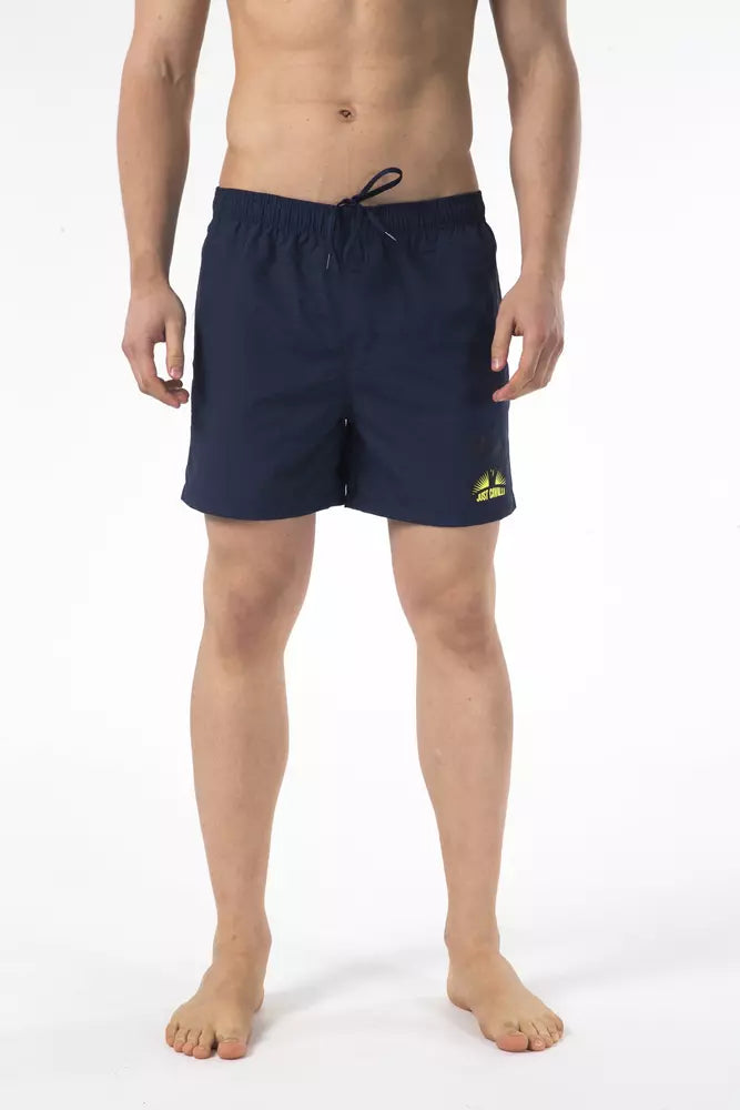 Blue Nylon Men Swim Short - ventzia