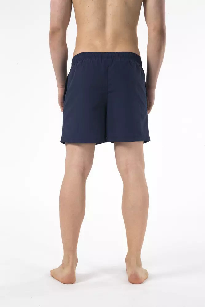 Blue Nylon Men Swim Short - ventzia