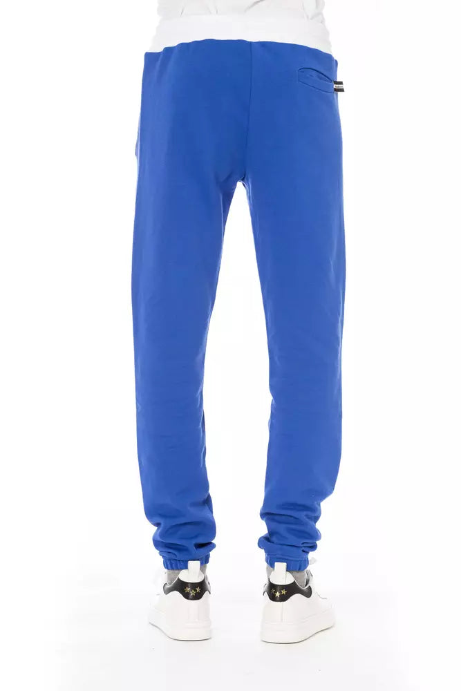 Blue Cotton Men Sport Pant - ventzia