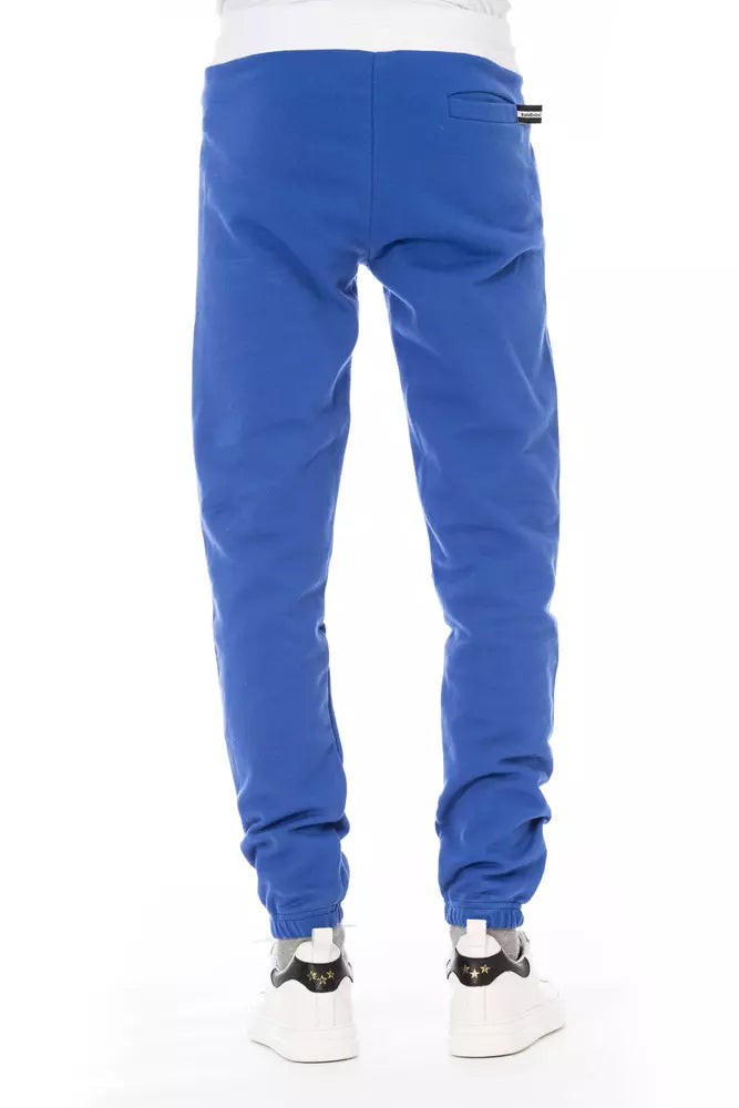 Blue Cotton Men Sport Pant - ventzia