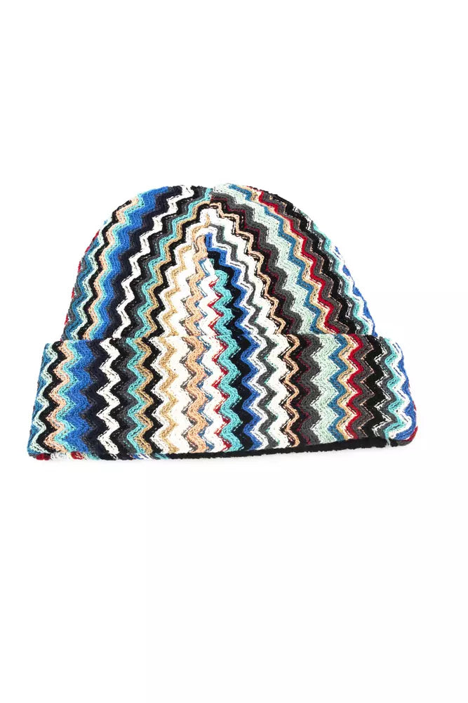 Multicolor Wool Men Cap - ventzia