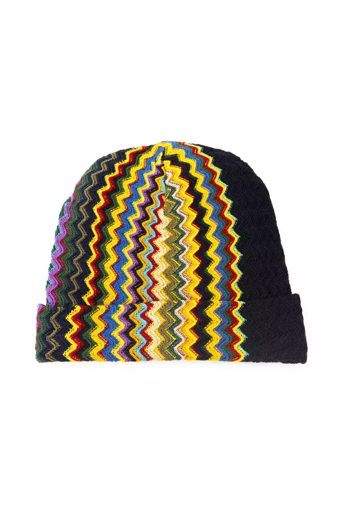 Multicolor Wool Men Cap - ventzia