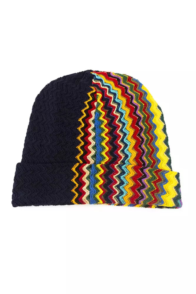 Multicolor Wool Men Cap - ventzia