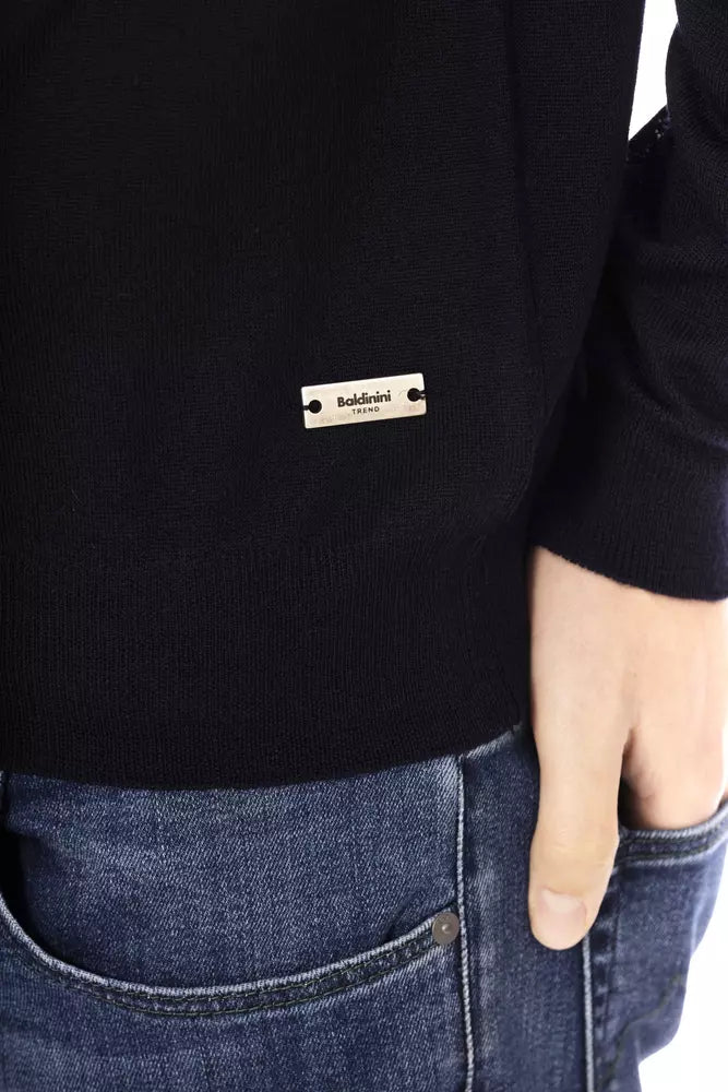 Blue Fabric Men Sweater - ventzia
