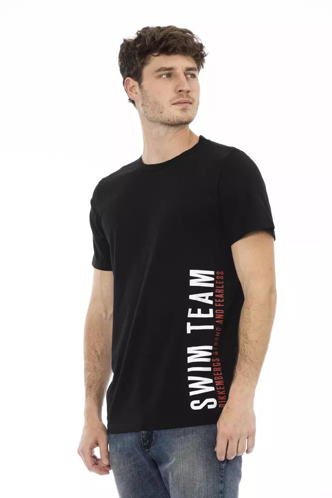 Black Cotton Men T-Shirt - ventzia