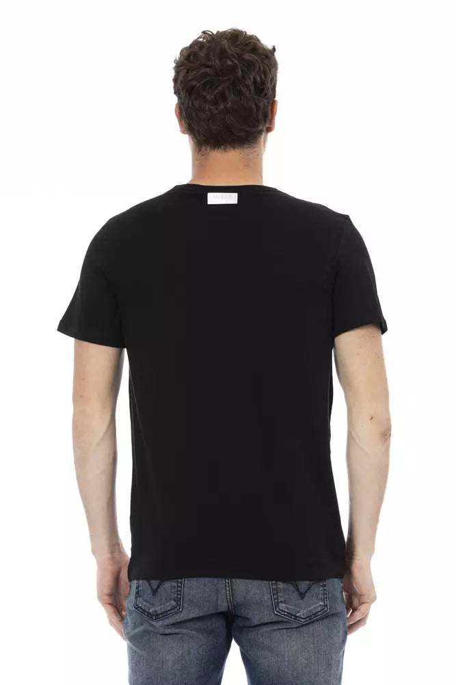 Black Cotton Men T-Shirt - ventzia
