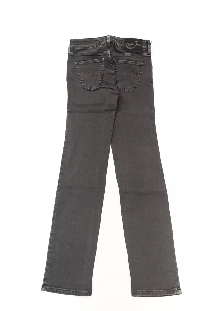 Black Cotton Women Jeans - ventzia