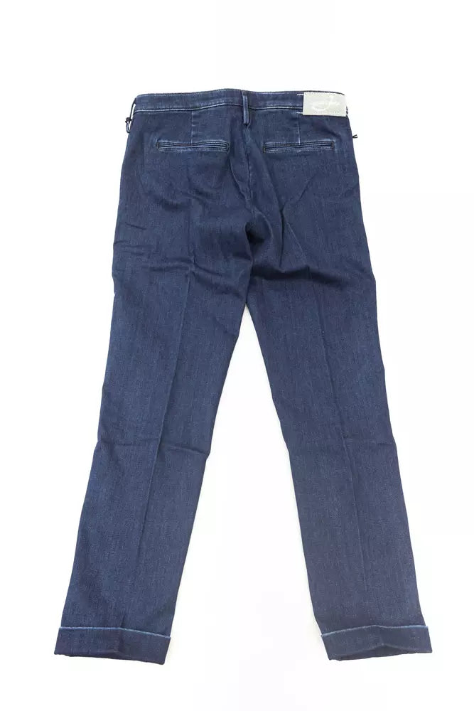 Blue Cotton Women's Chino Jean - ventzia