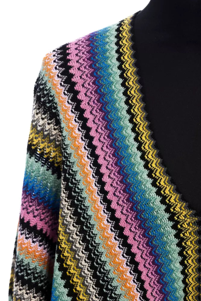 Multicolor Wool Women Poncho - ventzia