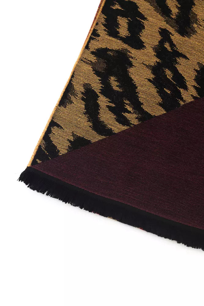 Brown Wool Men Scarf - ventzia