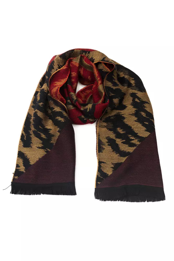 Brown Wool Men Scarf - ventzia