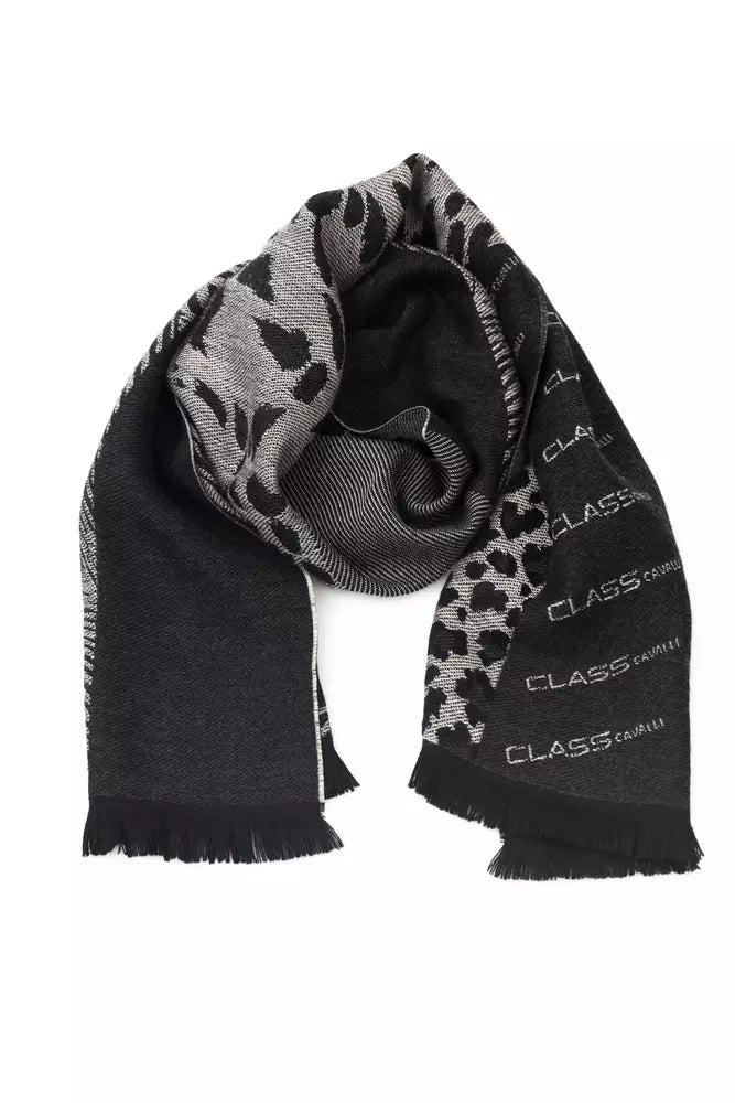 Black Wool Men Scarf - ventzia