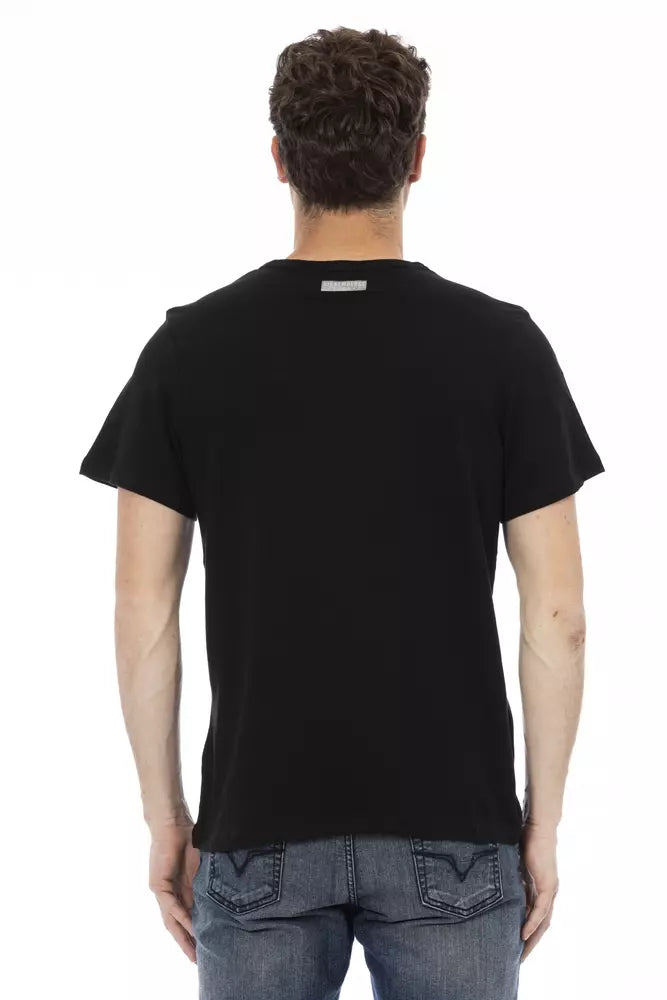 Black Cotton Men T-Shirt - ventzia