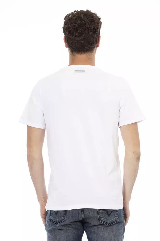 White Cotton Men's T-Shirt - ventzia