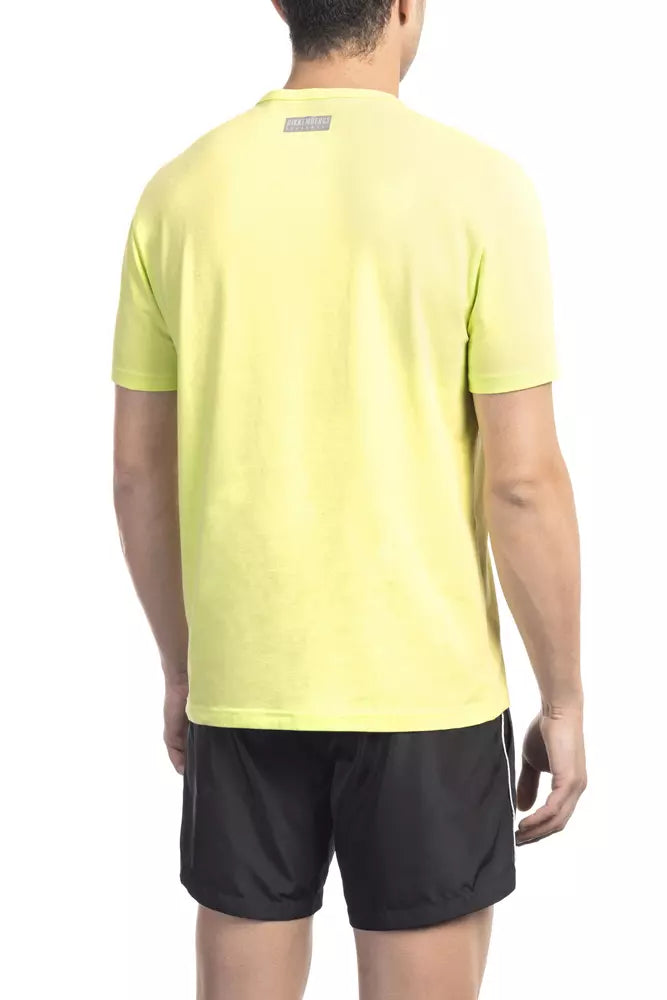 Yellow Cotton Men T-Shirt - ventzia