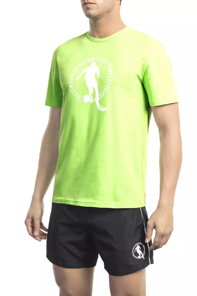 Green Cotton Men T-Shirt - ventzia