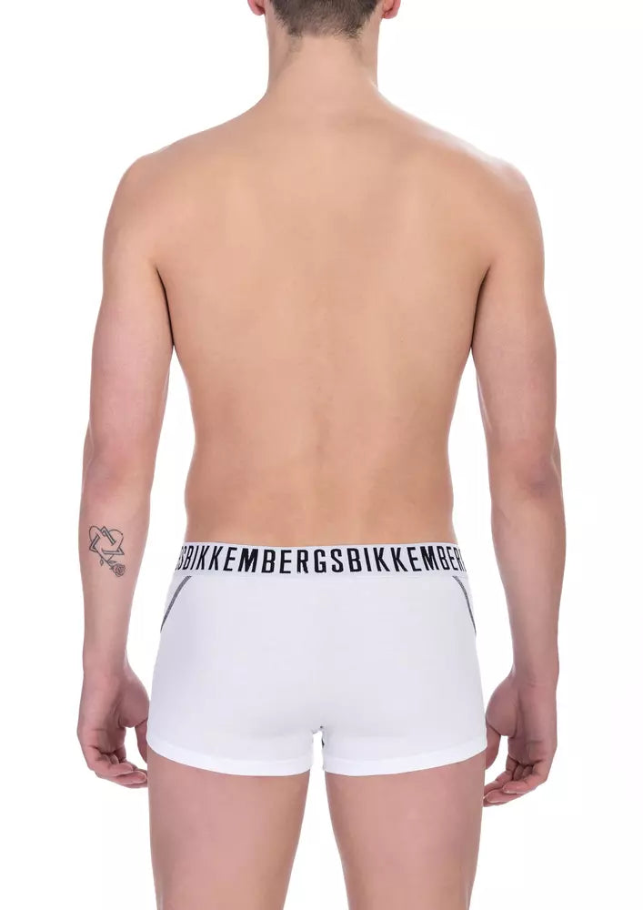 White Cotton Men's Underwear Trunk Set - ventzia