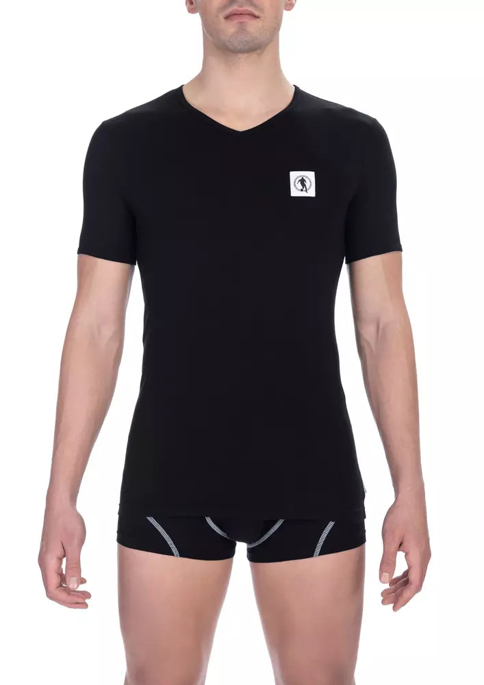 Black Cotton Men T-Shirt - ventzia