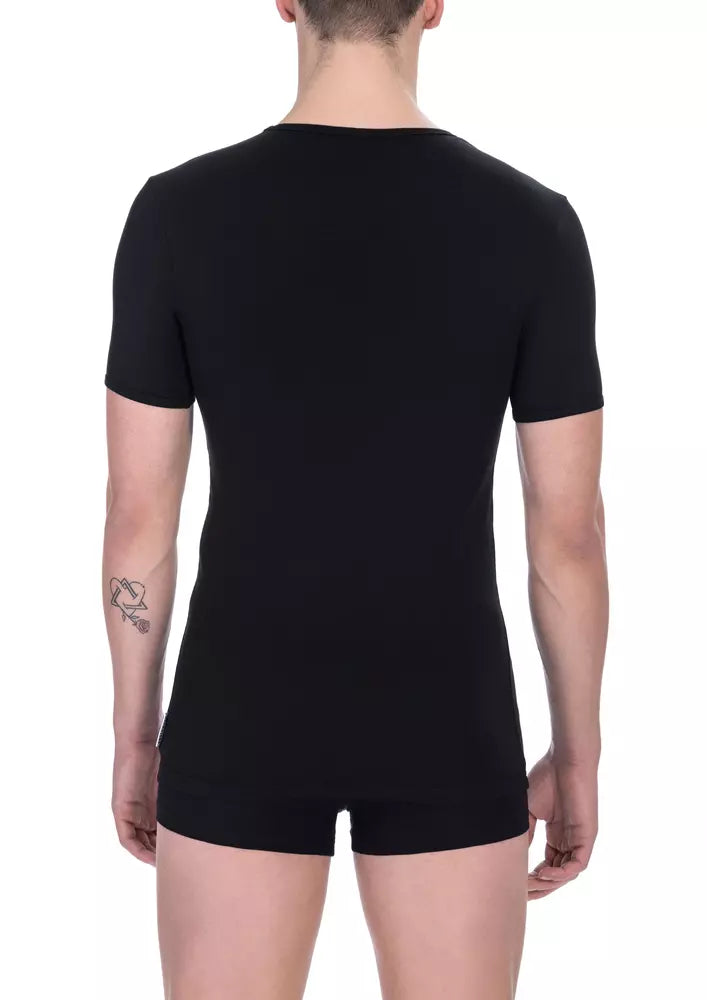Black Cotton Men T-Shirt - ventzia