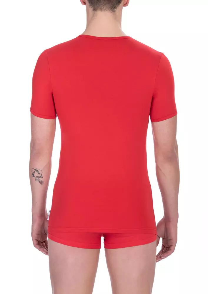 Red Cotton Men T-Shirt - ventzia