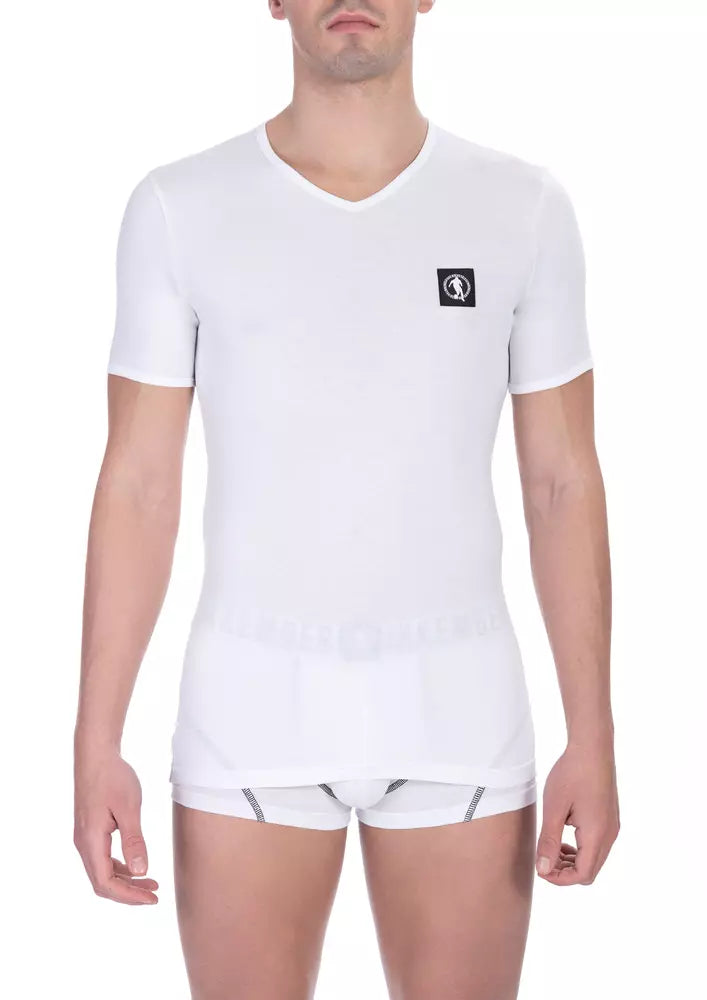 White Cotton Men T-Shirt - ventzia