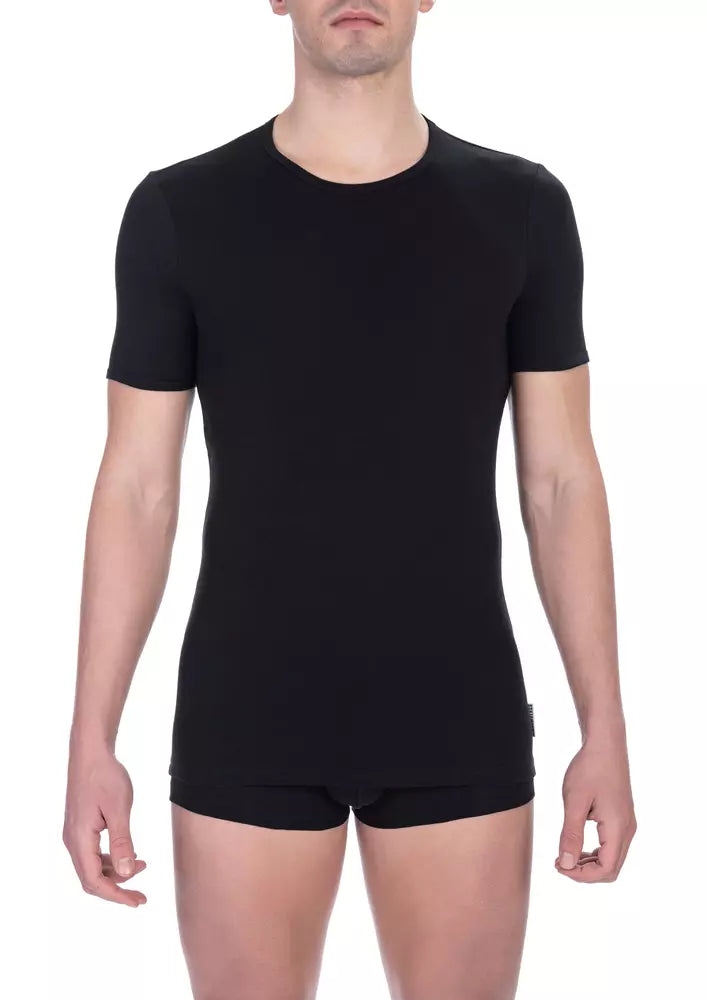 Black Cotton Men's T-Shirt - ventzia