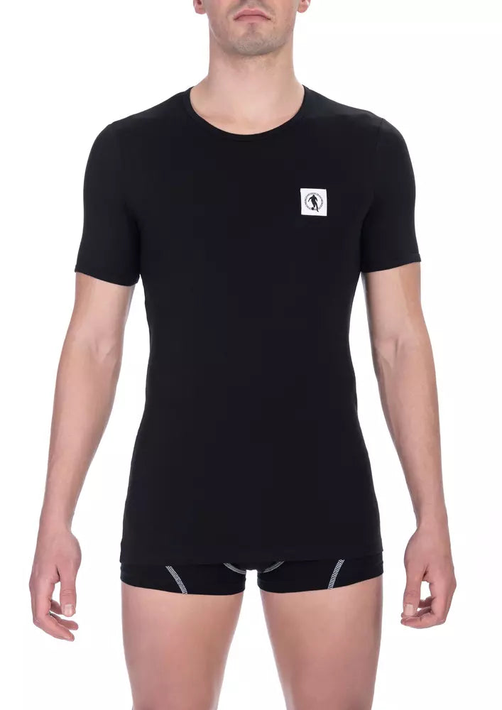 Black Cotton Men T-Shirt - ventzia