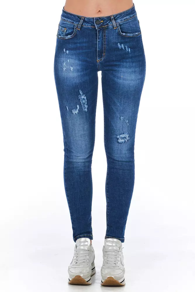 Blue Denim Women Jeans - ventzia