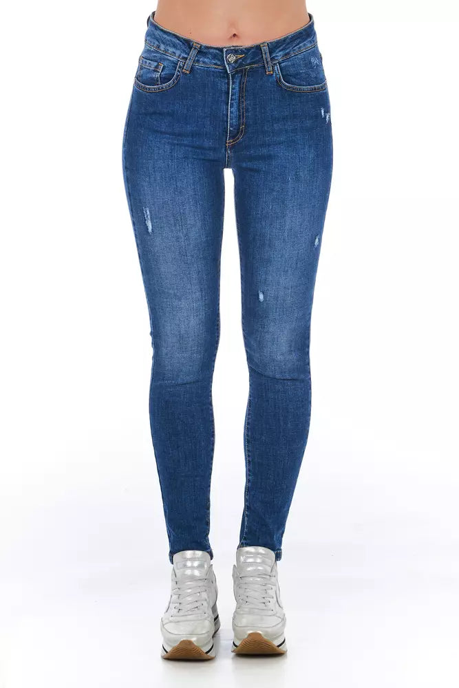 Blue Denim Women's Jeans - ventzia
