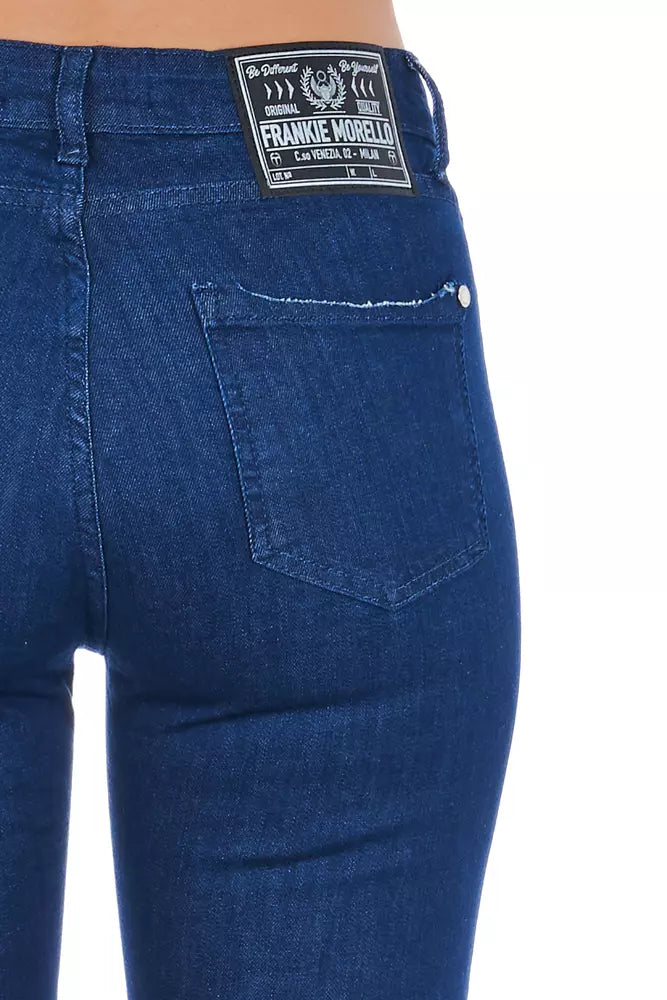 Blue Cotton Women's Skinny Jean - ventzia