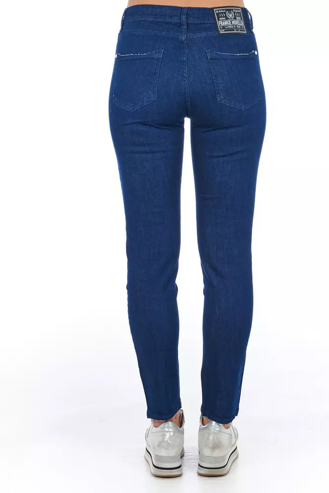 Blue Cotton Women's Skinny Jean - ventzia