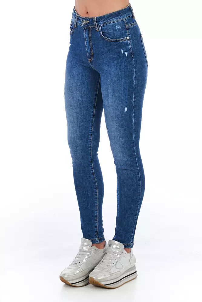 Blue Denim Women's Jeans - ventzia