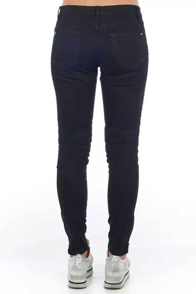 Black Cotton Women Jeans - ventzia